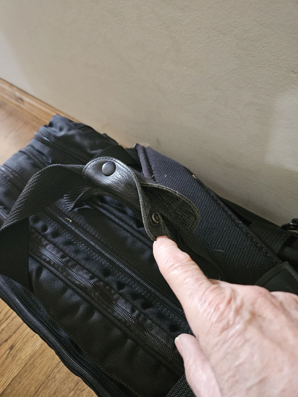 Victorinox Black Travel Duffel with Front Zip Pocket and Shoulder Strap
